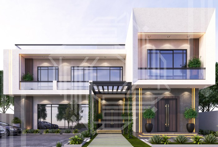 Desain rumah villa mewah