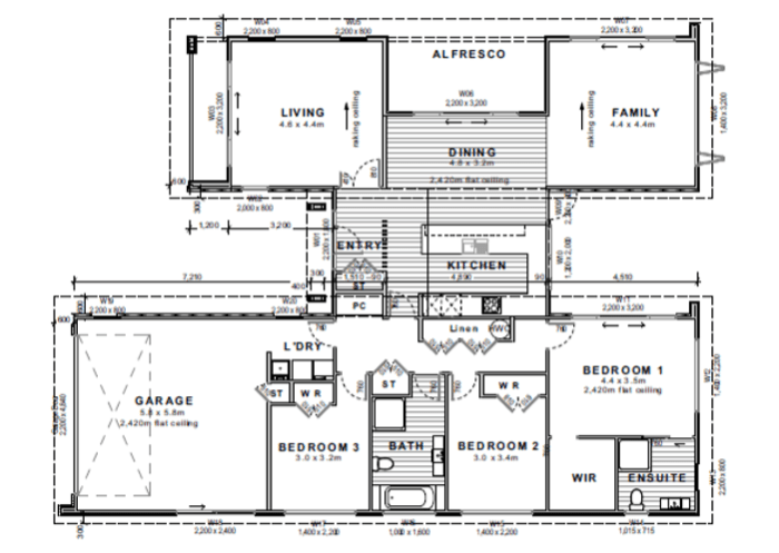 Desain rumah ukuran tanah 200m2