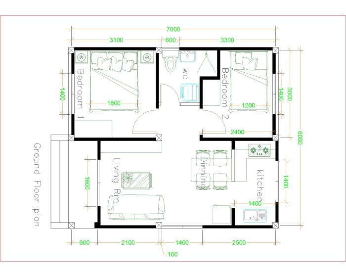 Desain rumah sederhana ukuran 6x7