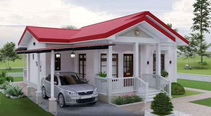 Desain rumah tanah 72 meter