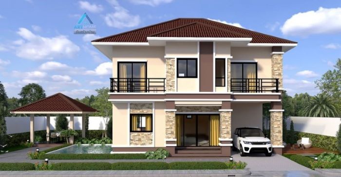 Desain rumah unik minimalis 2 lantai