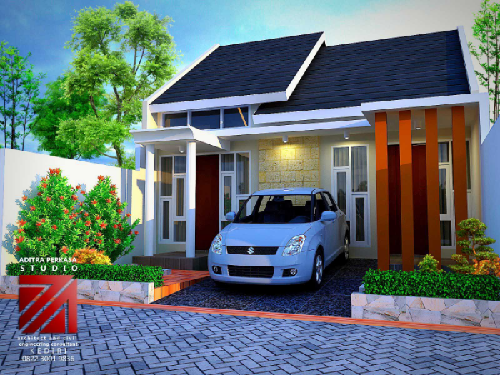 Desain rumah ukuran 8x15 1 lantai